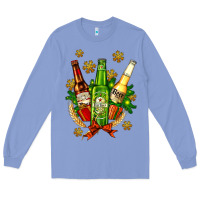 Colony Blue beer bottle party set for christmas Long Sleeve Tee - AdoDesignShop