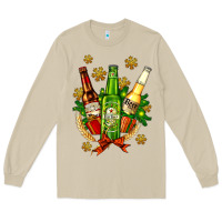 Mushroom beer bottle party set for christmas Long Sleeve Tee - AdoDesignShop