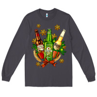 Smoke beer bottle party set for christmas Long Sleeve Tee - AdoDesignShop