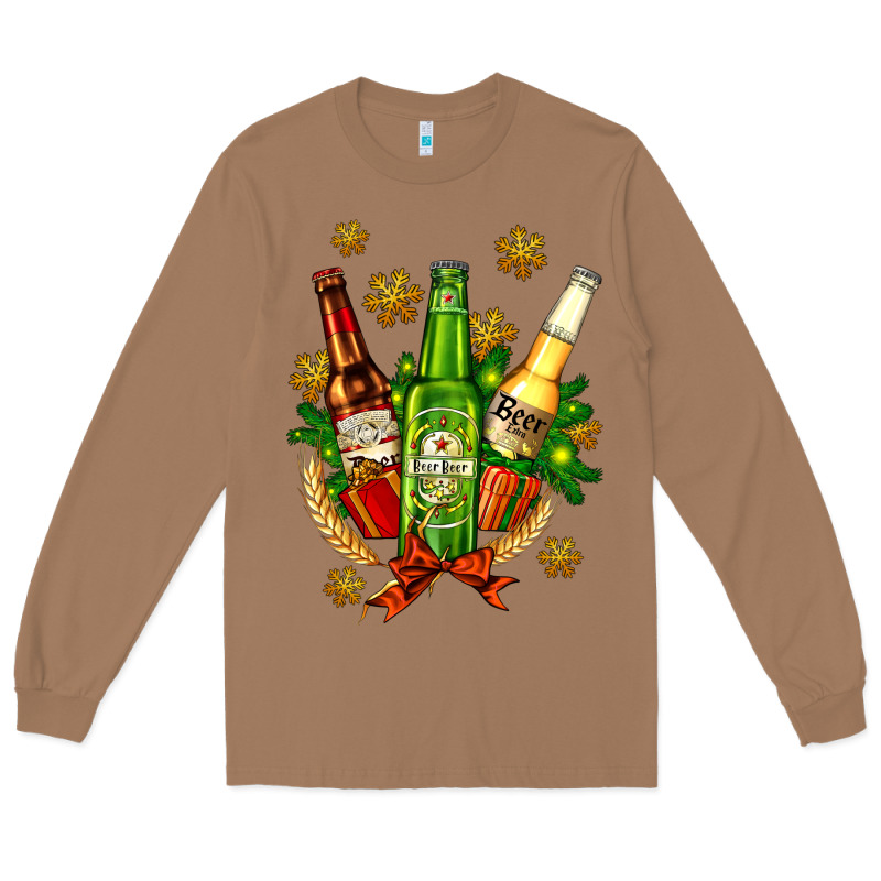Beer Bottle Party Set For Christmas Long Sleeve Tee by AdoDesignShop | Teevron
