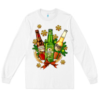 White beer bottle party set for christmas Long Sleeve Tee - AdoDesignShop