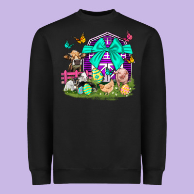 Easter Farm Animal Easter Day Heavyweight Sweatshirt Designed By Neo Western