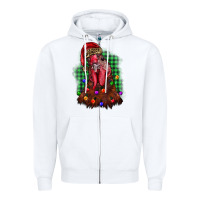 White christmas rooster Zipper Hoodie - BarkalooDesign