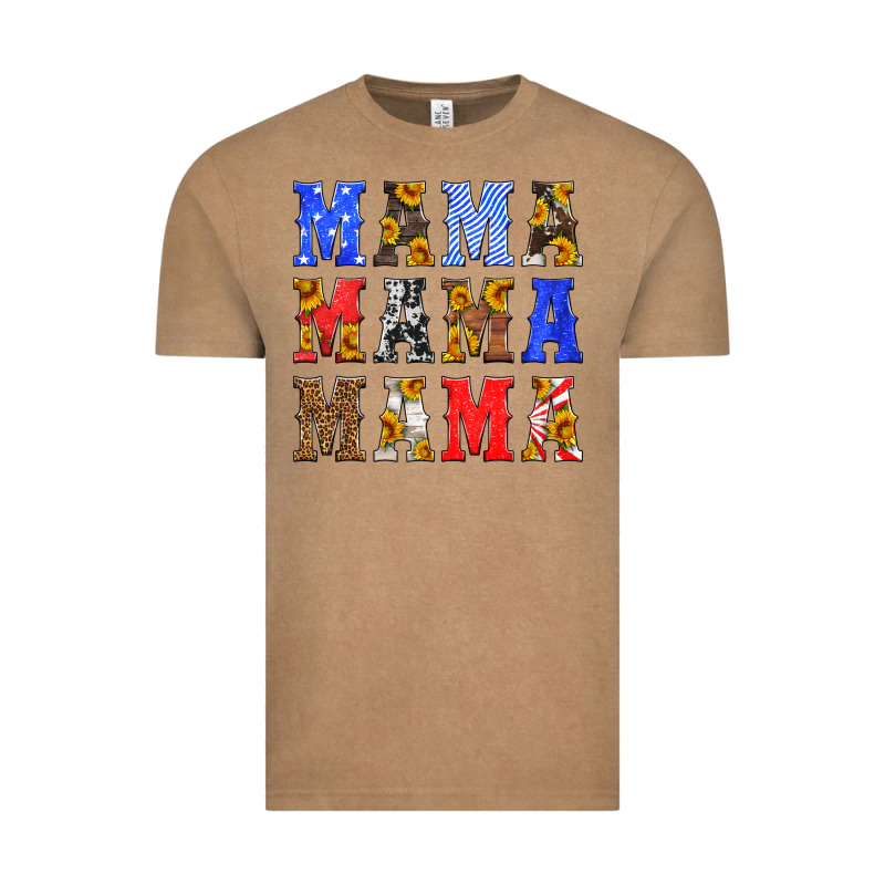Mama American Flag 4th Of July Vintage Tee by HRA Design Shop | Teevron