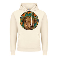 Vintage Artic fall highland cow round Vintage Hoodie - RanaPortraitStore