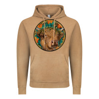 Vintage Camel fall highland cow round Vintage Hoodie - RanaPortraitStore