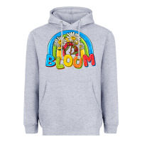 Heather Grey bloom Heavyweight Hoodie - NancyCooperArtShop