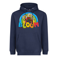Navy bloom Heavyweight Hoodie - NancyCooperArtShop