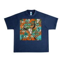 Navy western bull skull seamless pattern Urban Heavy Tee - HRA Design Shop