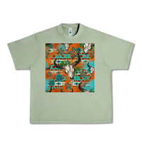 Oil Green western bull skull seamless pattern Urban Heavy Tee - HRA Design Shop