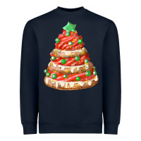 Navy red christmas cookie cake fa element Heavyweight Sweatshirt - FaDigitalArtStudio