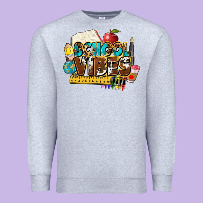School Vibes Premium Sweatshirt Designed By Nancycooperartshop