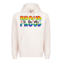 Pale Pink proud to be me Premium Hoodie - Artiststas