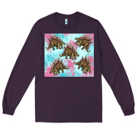 Plum dinosaur stegosaurus Long Sleeve Tee - Artiststas