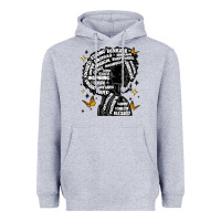 Heather Grey black woman quotes Heavyweight Hoodie - MaliasSmallBusiness