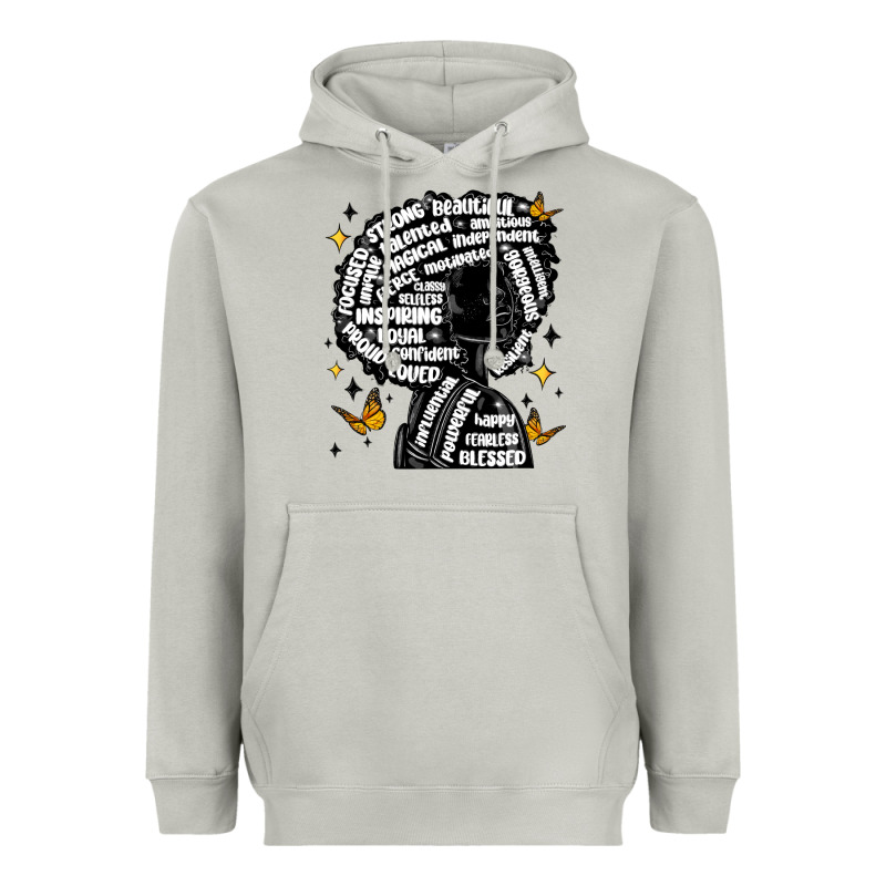 Black Woman Quotes Heavyweight Hoodie by MaliasSmallBusiness | Teevron