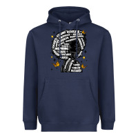 Navy black woman quotes Heavyweight Hoodie - MaliasSmallBusiness