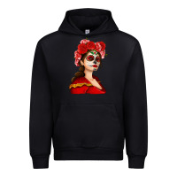 Black Sugar skull girl Urban Hoodie - NancyCooperArtShop