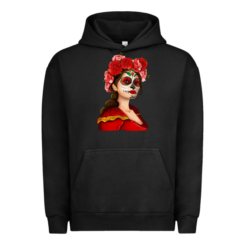 Sugar Skull Girl Urban Hoodie by NancyCooperArtShop | Teevron