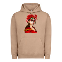 Pigment Burro Sugar skull girl Urban Hoodie - NancyCooperArtShop