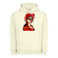 Pigment Pistachio Sugar skull girl Urban Hoodie - NancyCooperArtShop