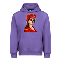 Tulip Sugar skull girl Urban Hoodie - NancyCooperArtShop