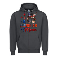 Smoke All American Mama Zipper Hoodie - LillyAllenDesigns