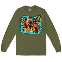 Army Green western rodeo Long Sleeve Tee - JahusDesignShop