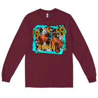Burgundy western rodeo Long Sleeve Tee - JahusDesignShop