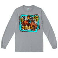 Heather Grey western rodeo Long Sleeve Tee - JahusDesignShop