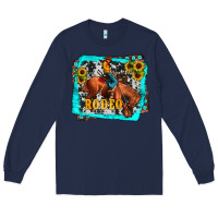 Navy western rodeo Long Sleeve Tee - JahusDesignShop