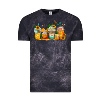 Cloud Black bumble bee coffee cups Vintage Tee - AdoDesignShop