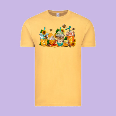 Bumble Bee Coffee Cups Vintage Tee Designed By Adodesignshop
