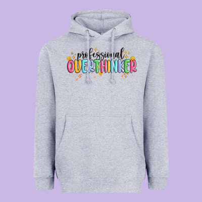 Professional Overthinker Heavyweight Hoodie Designed By Maliassmallbusiness