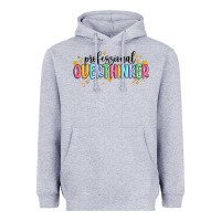 Heather Grey professional overthinker Heavyweight Hoodie - MaliasSmallBusiness