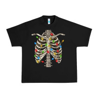 Black Christmas Rib Cage Urban Heavy Tee - FaDigitalArtStudio
