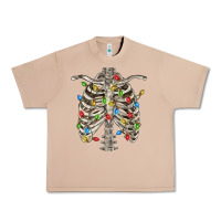 Burro Christmas Rib Cage Urban Heavy Tee - FaDigitalArtStudio