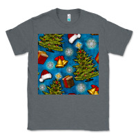 Charcoal Heather christmas trees and bells seamless pattern Classic Tee - BundleAndBundleShop