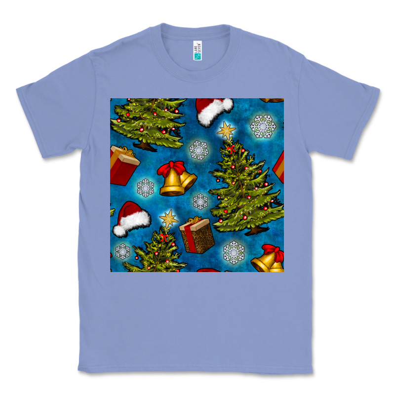 Christmas Trees And Bells Seamless Pattern Classic Tee by BundleAndBundleShop | Teevron