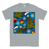 Heather Grey christmas trees and bells seamless pattern Classic Tee - BundleAndBundleShop