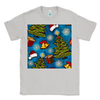 Moon Dust christmas trees and bells seamless pattern Classic Tee - BundleAndBundleShop