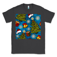 Smoke christmas trees and bells seamless pattern Classic Tee - BundleAndBundleShop
