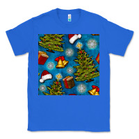 True Royal christmas trees and bells seamless pattern Classic Tee - BundleAndBundleShop