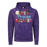 Cloud Purple busy raising ballers volleyball Vintage Hoodie - Zillion Design Studio
