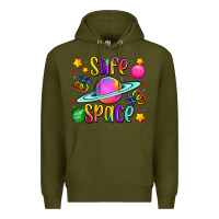Army Green safe space Premium Hoodie - Artiststas