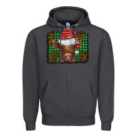 Smoke christmas leopard buffalo plaid baby highland cow Zipper Hoodie - BarkalooDesign