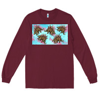 Burgundy dinosaur stegosaurus sippy cup Long Sleeve Tee - Artiststas