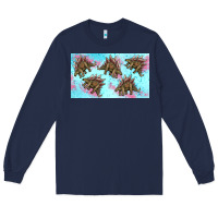 Navy dinosaur stegosaurus sippy cup Long Sleeve Tee - Artiststas