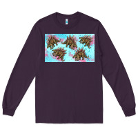 Plum dinosaur stegosaurus sippy cup Long Sleeve Tee - Artiststas