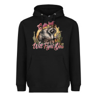 Black cute but will fight you racoon western Heavyweight Hoodie - NancyCooperArtShop